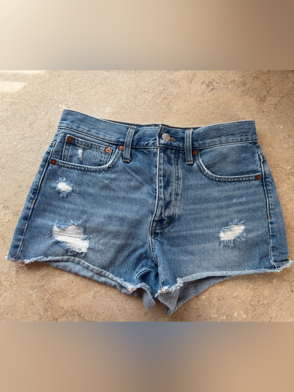 Madewell Relaxed Denim Shorts, Size 25